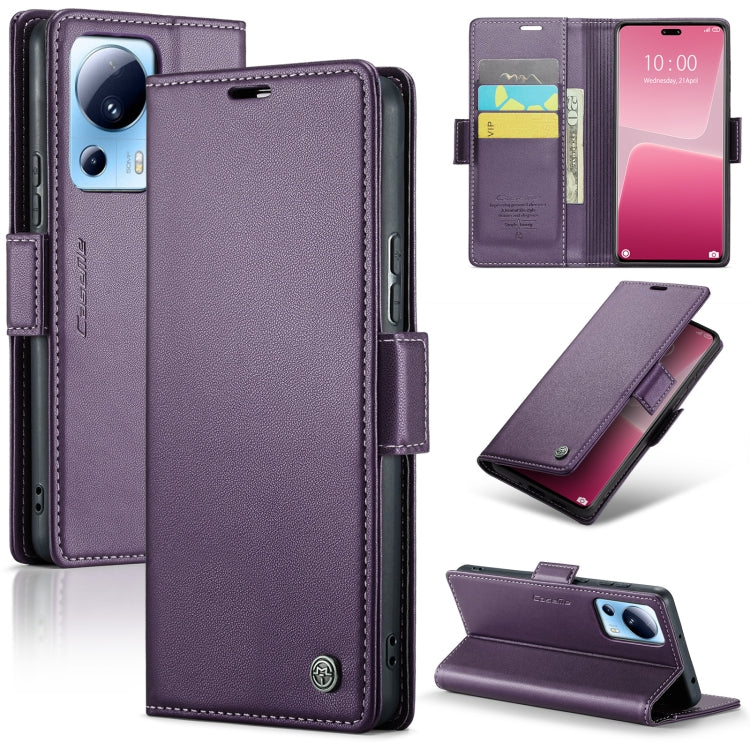 Custodia portafoglio in pelle con fibbia per Xiaomi Poco X5 Pro