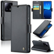 Custodia per telefono in pelle antifurto RFID CaseMe 023 con fibbia a farfalla, For Xiaomi 13 Pro, For Xiaomi 13, For Xiaomi 12T /12T Pro/Redmi K50 Ultra, For Xiaomi 12 / 12X / 12S