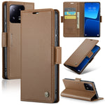 Custodia portafoglio in pelle con fibbia per Xiaomi