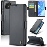 Custodia portafoglio in pelle con fibbia per Xiaomi Redmi Note 11