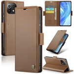 Custodia portafoglio in pelle con fibbia per Xiaomi Redmi Note 11