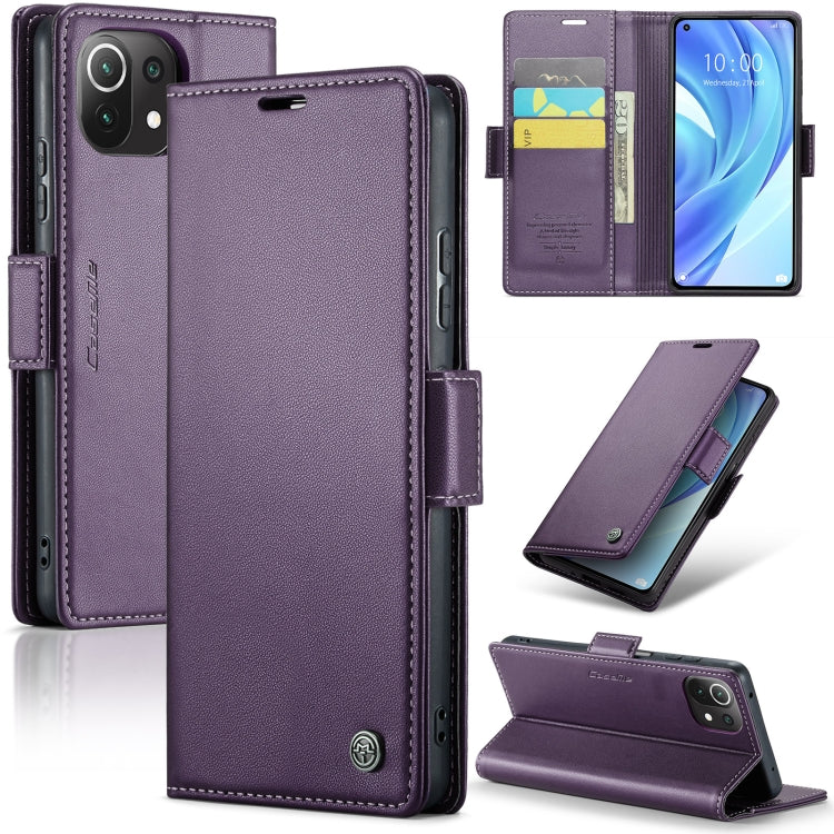 Custodia portafoglio in pelle con fibbia per Xiaomi Redmi Note 11