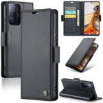 Custodia portafoglio in pelle con fibbia per Xiaomi Redmi Note 11