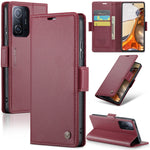 Custodia portafoglio in pelle con fibbia per Xiaomi Redmi Note 11