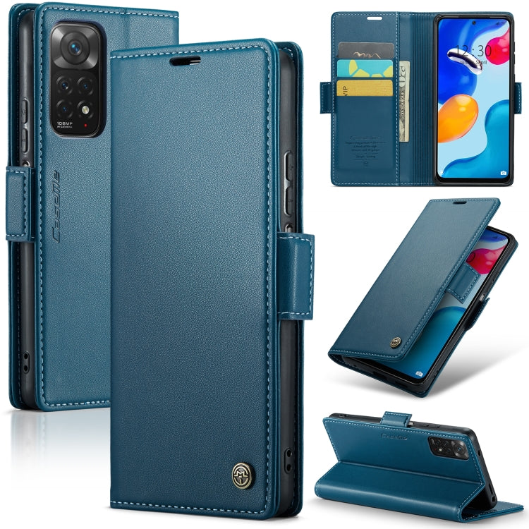 Custodia portafoglio in pelle con fibbia per Xiaomi Redmi Note 11