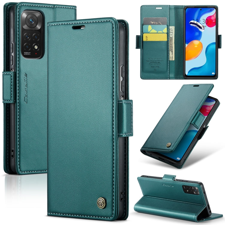 Custodia portafoglio in pelle con fibbia per Xiaomi Redmi Note 11