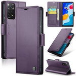 Custodia portafoglio in pelle con fibbia per Xiaomi Redmi Note 11
