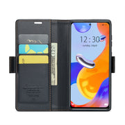 Custodia per telefono in pelle antifurto RFID CaseMe 023 con fibbia a farfalla, For Xiaomi Redmi Note 11 Pro 5G Global, For Xiaomi Redmi Note 11 4G Global, For Xiaomi 11T / 11T Pro, For Xiaomi Mi 11 Lite
