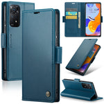 Custodia portafoglio in pelle con fibbia per Xiaomi Redmi Note 11