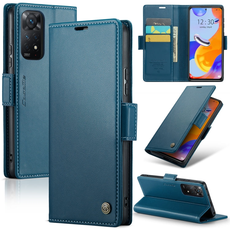 Custodia portafoglio in pelle con fibbia per Xiaomi Redmi Note 11
