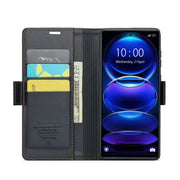 Custodia per telefono in pelle antifurto RFID CaseMe 023 con fibbia a farfalla, For Xiaomi Poco X5 Pro 5G, For Xiaomi Poco X5 5G, For Xiaomi Redmi 11A/12C, For Xiaomi 13 Lite