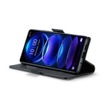 Custodia portafoglio in pelle con fibbia per Xiaomi Poco X5 Pro