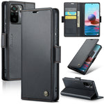 Custodia portafoglio in pelle con fibbia per Xiaomi Mi 10T e Redm