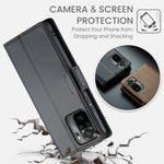 Custodia portafoglio in pelle con fibbia per Xiaomi Mi 10T e Redm