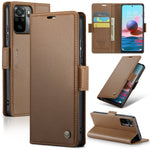 Custodia portafoglio in pelle con fibbia per Xiaomi Mi 10T e Redm
