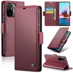 Custodia portafoglio in pelle con fibbia per Xiaomi Mi 10T e Redm