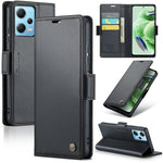 Custodia portafoglio in pelle con fibbia per Xiaomi Poco X5 Pro