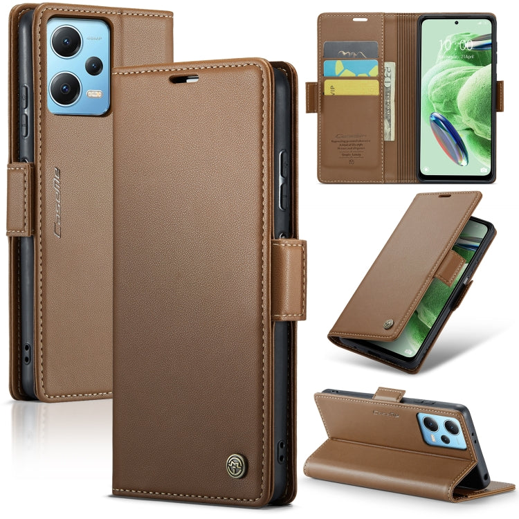 Custodia portafoglio in pelle con fibbia per Xiaomi Poco X5 Pro