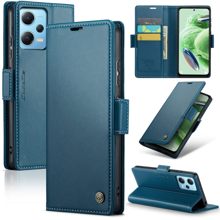 Custodia portafoglio in pelle con fibbia per Xiaomi Poco X5 Pro