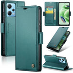 Custodia portafoglio in pelle con fibbia per Xiaomi Poco X5 Pro