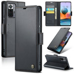 Custodia portafoglio in pelle con fibbia per Xiaomi Mi 10T e Redm