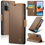 Custodia portafoglio in pelle con fibbia per Xiaomi Mi 10T e Redm