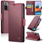 Custodia portafoglio in pelle con fibbia per Xiaomi Mi 10T e Redm