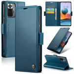 Custodia portafoglio in pelle con fibbia per Xiaomi Mi 10T e Redm
