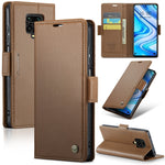 Custodia portafoglio in pelle con fibbia per Xiaomi Mi 10T e Redm