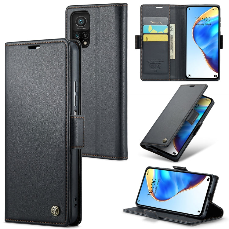 Custodia portafoglio in pelle con fibbia per Xiaomi Mi 10T e Redm