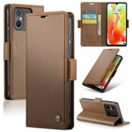 Custodia portafoglio in pelle con fibbia per Xiaomi Poco X5 Pro