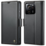 Custodia per telefono in pelle antifurto RFID CaseMe 023 con fibbia a farfalla, For Xiaomi 13T/13T Pro, For Xiaomi Poco F5 5G/Redmi Note 12 Turbo 5G, For Xiaomi Redmi Note 12 4G Global, For Xiaomi Redmi Note 12 Pro+ 5G Global