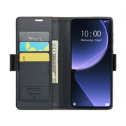 Custodia per telefono in pelle antifurto RFID CaseMe 023 con fibbia a farfalla, For Xiaomi 13T/13T Pro, For Xiaomi Poco F5 5G/Redmi Note 12 Turbo 5G, For Xiaomi Redmi Note 12 4G Global, For Xiaomi Redmi Note 12 Pro+ 5G Global