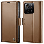 Custodia portafoglio in pelle con fibbia per Xiaomi