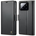 Custodia portafoglio in pelle con fibbia per Xiaomi 14 Pro