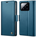 Custodia portafoglio in pelle con fibbia per Xiaomi 14 Pro