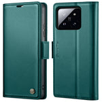 Custodia portafoglio in pelle con fibbia per Xiaomi 14 Pro