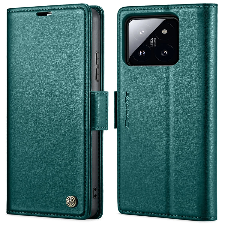 Custodia portafoglio in pelle con fibbia per Xiaomi 14 Pro