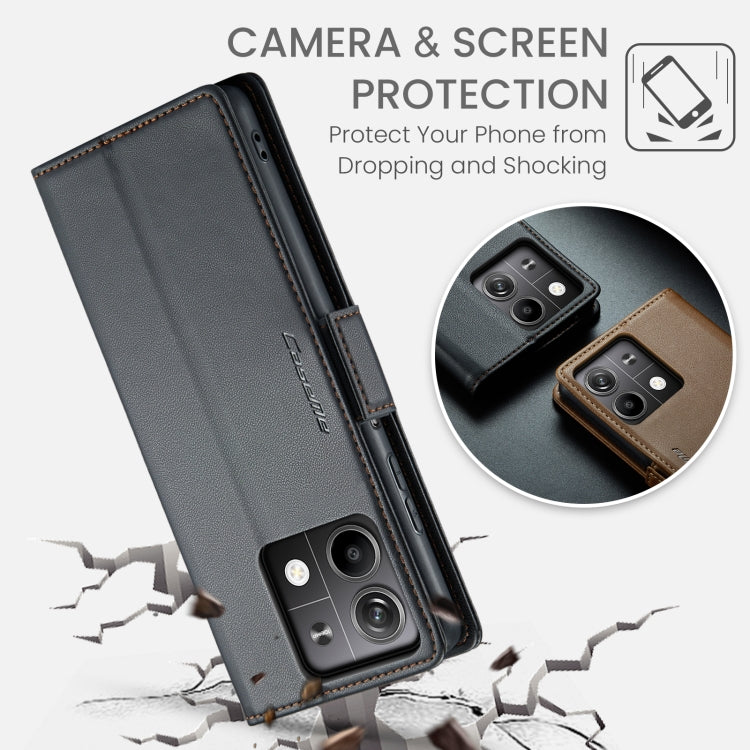 Custodia portafoglio in pelle con RFID per Xiaomi Redmi Note 13