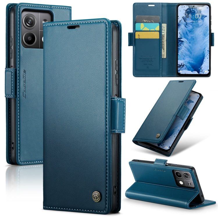 Custodia portafoglio in pelle con RFID per Xiaomi Redmi Note 13