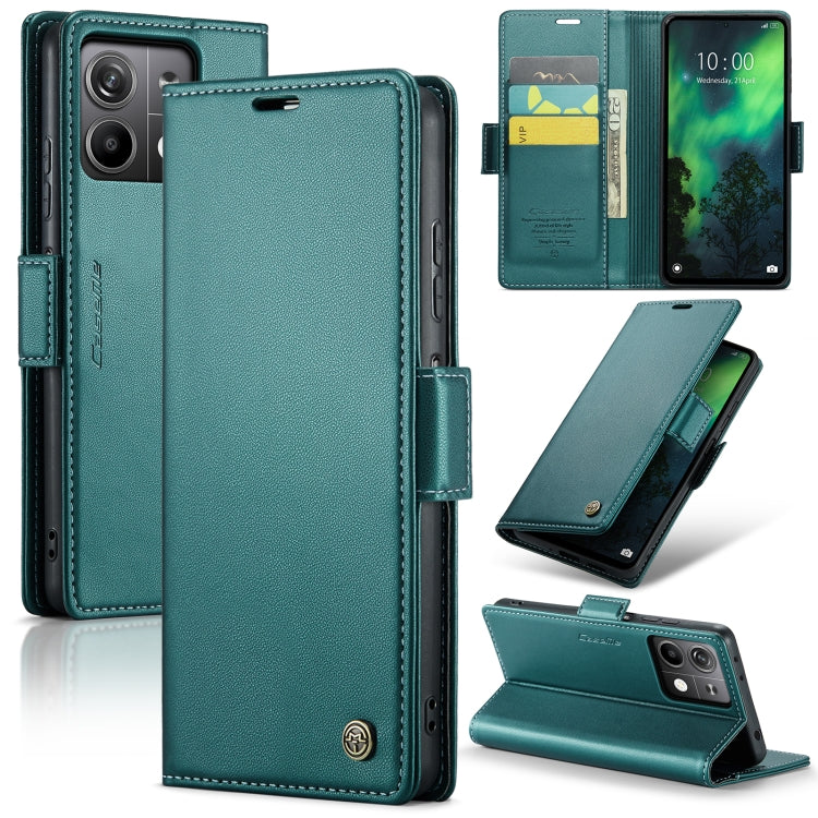 Custodia portafoglio in pelle con RFID per Xiaomi Redmi Note 13