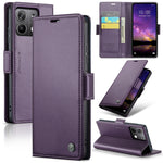 Custodia portafoglio in pelle con RFID per Xiaomi Redmi Note 13