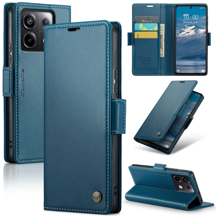 Custodia portafoglio in pelle con RFID per Xiaomi Redmi Note 13