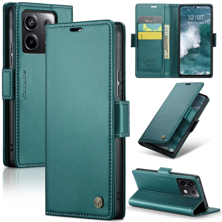 Custodia portafoglio in pelle con RFID per Xiaomi Redmi Note 13