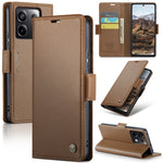Custodia portafoglio in pelle con fibbia per Xiaomi 14 Pro