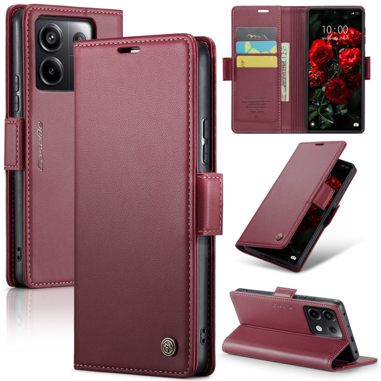 Custodia portafoglio in pelle con fibbia per Xiaomi 14 Pro