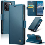 Custodia portafoglio in pelle con fibbia per Xiaomi 14 Pro