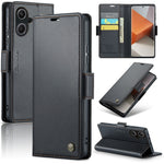 Custodia portafoglio in pelle con RFID per Xiaomi Redmi Note 13