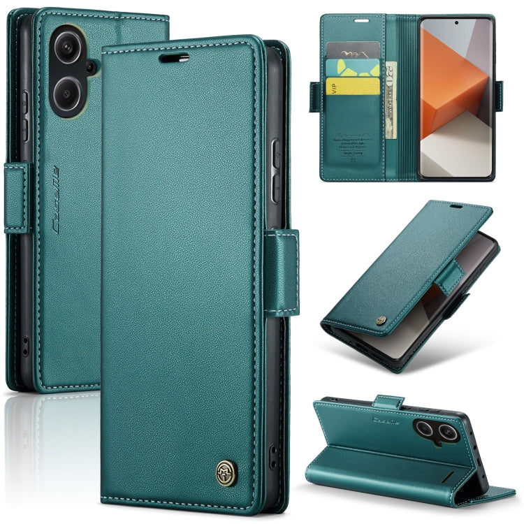 Custodia portafoglio in pelle con RFID per Xiaomi Redmi Note 13