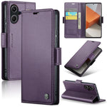 Custodia portafoglio in pelle con RFID per Xiaomi Redmi Note 13
